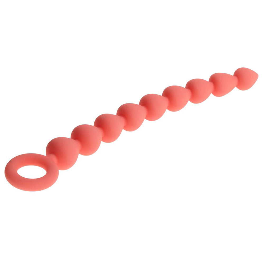 Sex & Mischief Peaches n CreaMe Silicone Anal Beads - Peach 23 cm Silicone Anal Beads for ultimate pleasure and exploration.