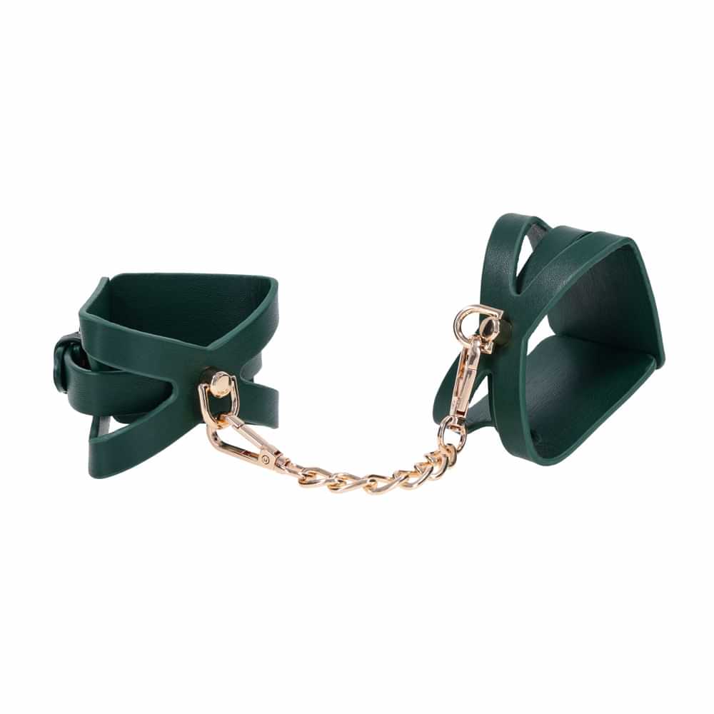 Sex & Mischief Indica Cutout Cuffs - /Gold Restraints Sportsheets Discreet Intimate Essentials.