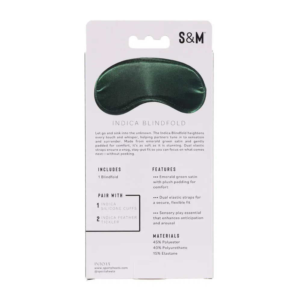 Sex & Mischief Indica Blindfold -  Eye Mask Sportsheets Discreet Intimate Essentials.