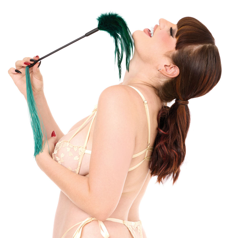 Sex & Mischief Indica Feather Tickler -  Feather Tickler Whip used in sensual play.