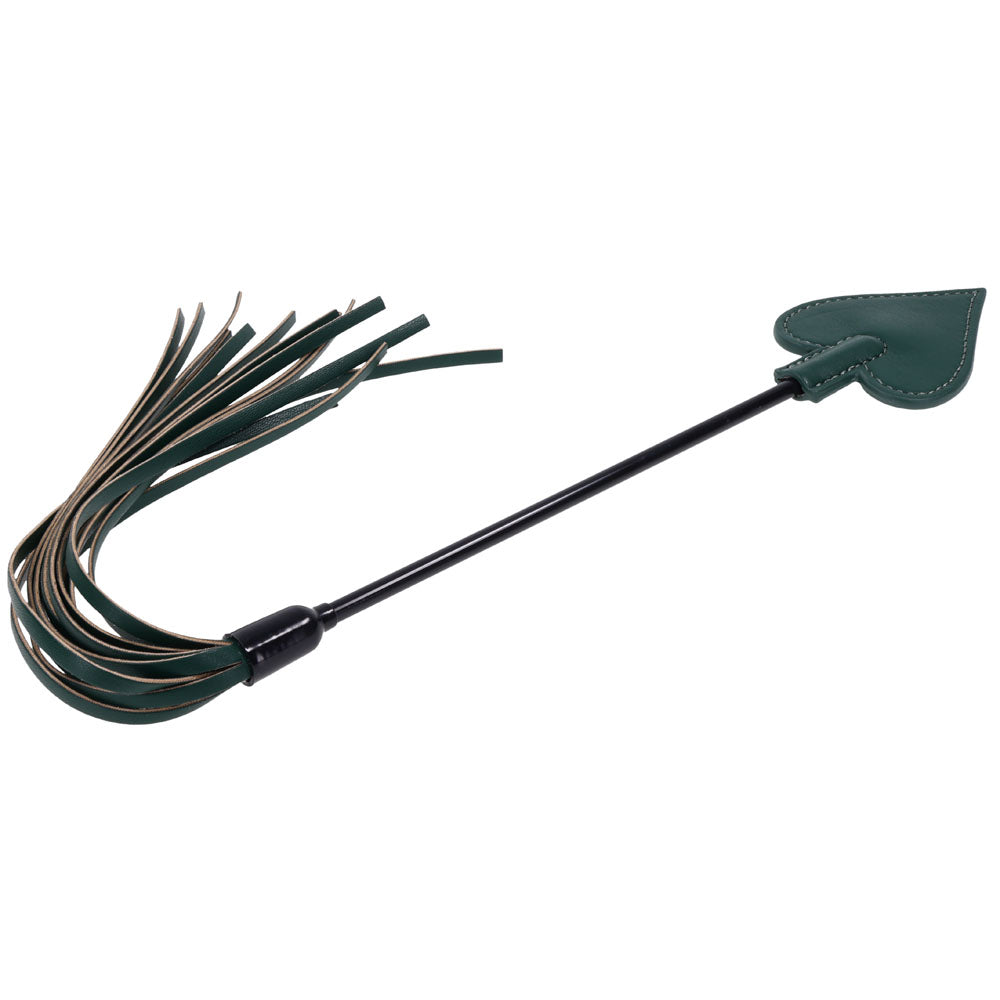 Sex & Mischief Indica Dual Impact Crop -  Crop Whip with firm spade tip and faux leather falls for impact play.