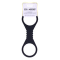 Sex & Mischief Shadow Large Silicone Cuffs -  Large Restraints black silicone cuffs for intimate essentials and bondage play.