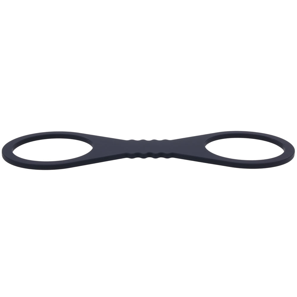 Sex & Mischief Shadow Large Silicone Cuffs - Large Restraints, sleek black silicone restraint for wrists or ankles.