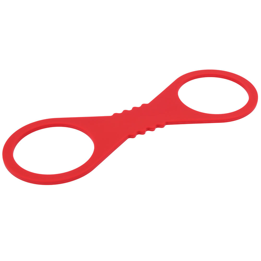 Sex & Mischief Amor Large Silicone Cuffs - Large Restraints in vibrant red silicone for intimate play and secure restraint.