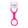 Sex & Mischief Small Hot  Silicone Cuffs - Hot  Small Restraints in bright pink silicone for comfortable control.