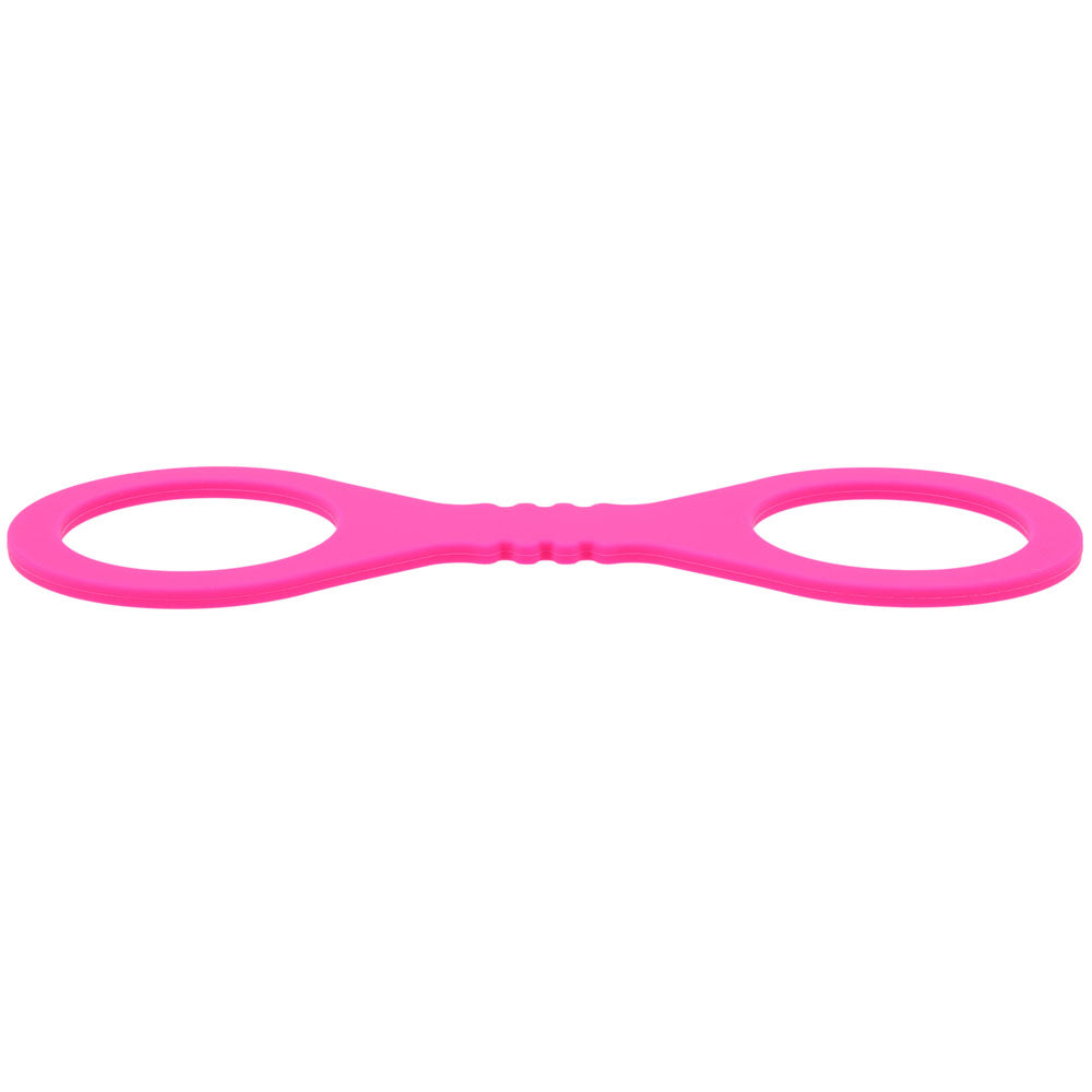 Sex & Mischief Small Hot  Silicone Cuffs - Hot  Small Restraints in eye-catching hot pink for playful intimacy.