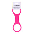 Sex & Mischief Large Hot  Silicone Cuffs - Hot  Large Restraints in vibrant hot pink color for playful intimacy.