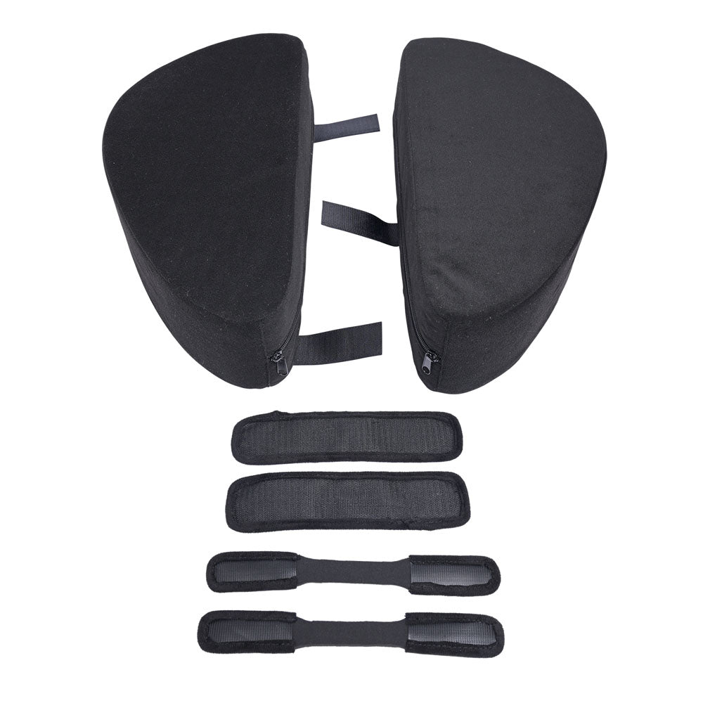 Pivot Convertible Toy Mount -  Adjustable Multi-Use Toy Positioner with black foam supports and straps.