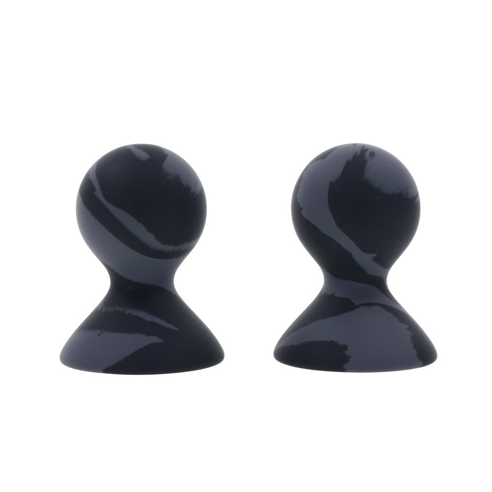 Sportsheets Velvet Noir Silicone Nipple Suckers - Grey nipple suckers set of 2 - silicone nipple suckers.