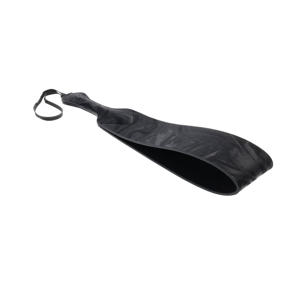 SPORTSHEETS Velvet Noir Loop Paddle - 42 cm Paddle showcasing a sleek black design for intimate play.
