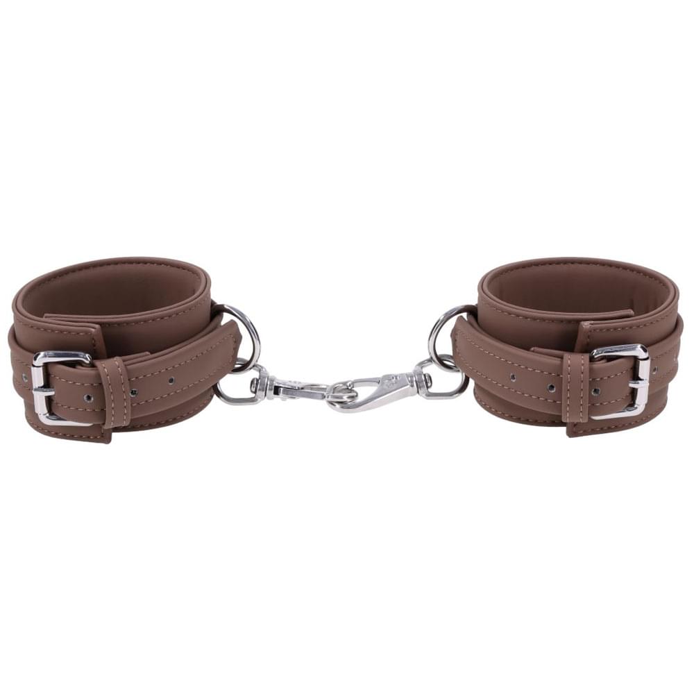 SPORTSHEETS Signature Dawn Dream Ankle Cuffs - Tan Adjustable Leg Restraints