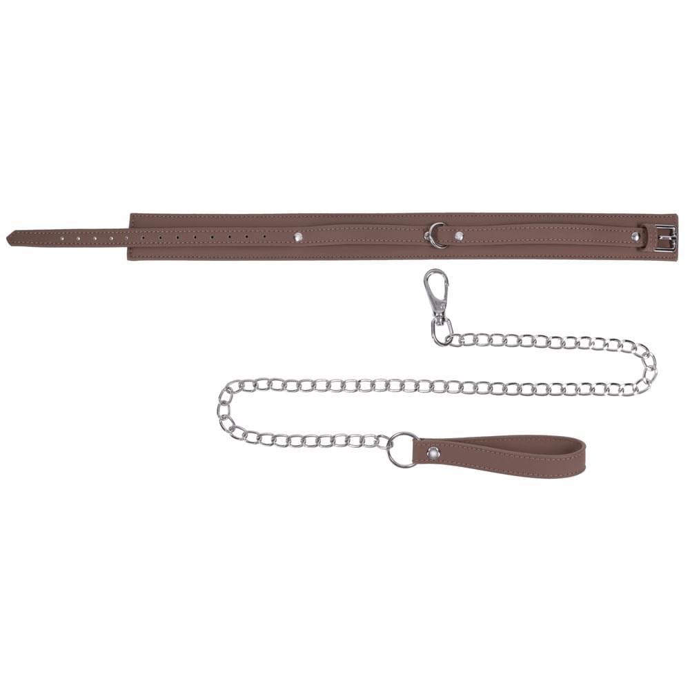 SPORTSHEETS Signature Dawn Dream Collar & Leash - Tan Adjustable Restraint by Sportsheets from Discreet Intimate Essentials for  BONDAGE-TOYS, quality products at discount affordable prices.