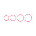 SPORTSHEETS Rubber O-Ring 4 Pack - Coral - Coral Rings - 4 Pack in pink colors and various sizes for intimate play.