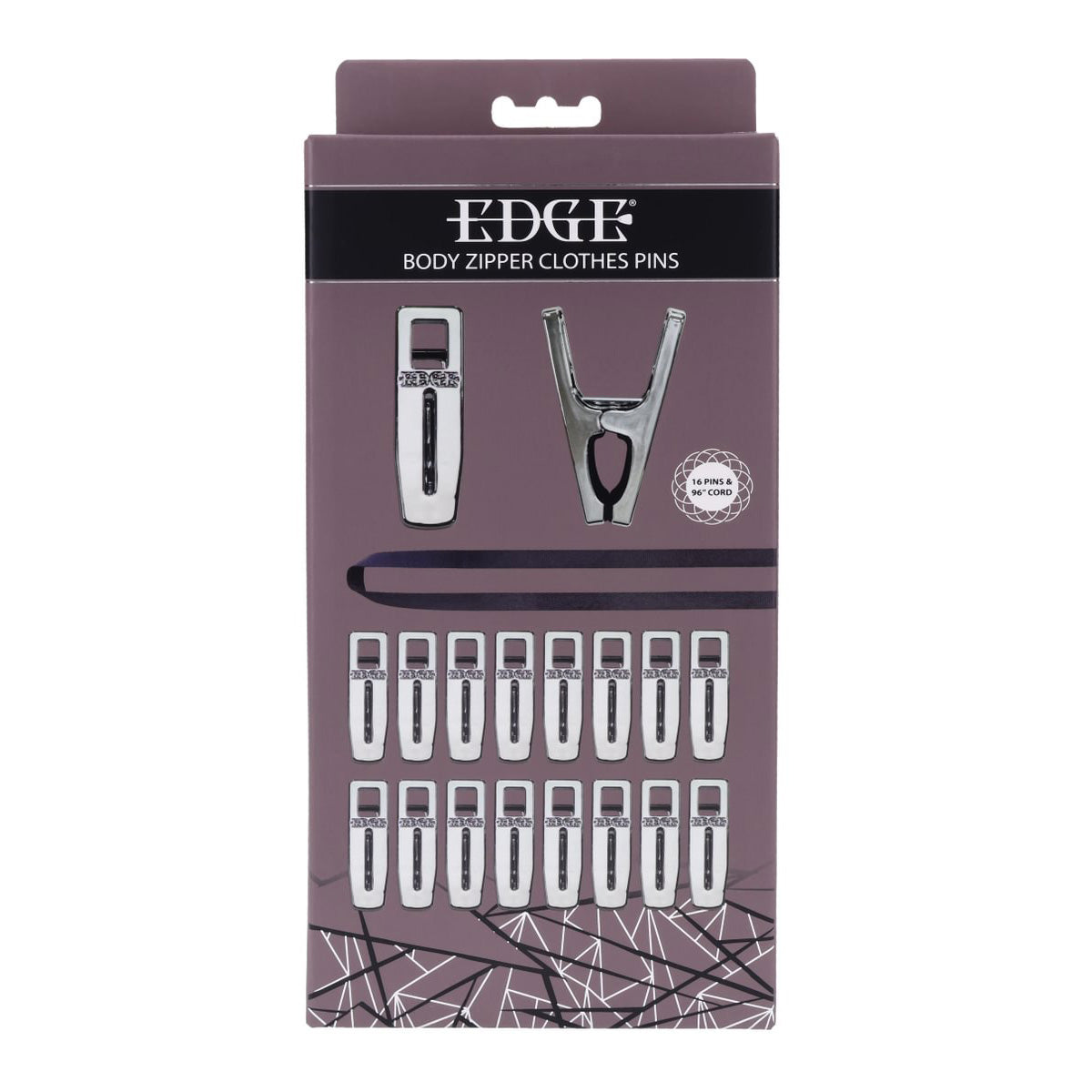 EDGE Body Zipper Clothes Pins -   Pins - Set of 16