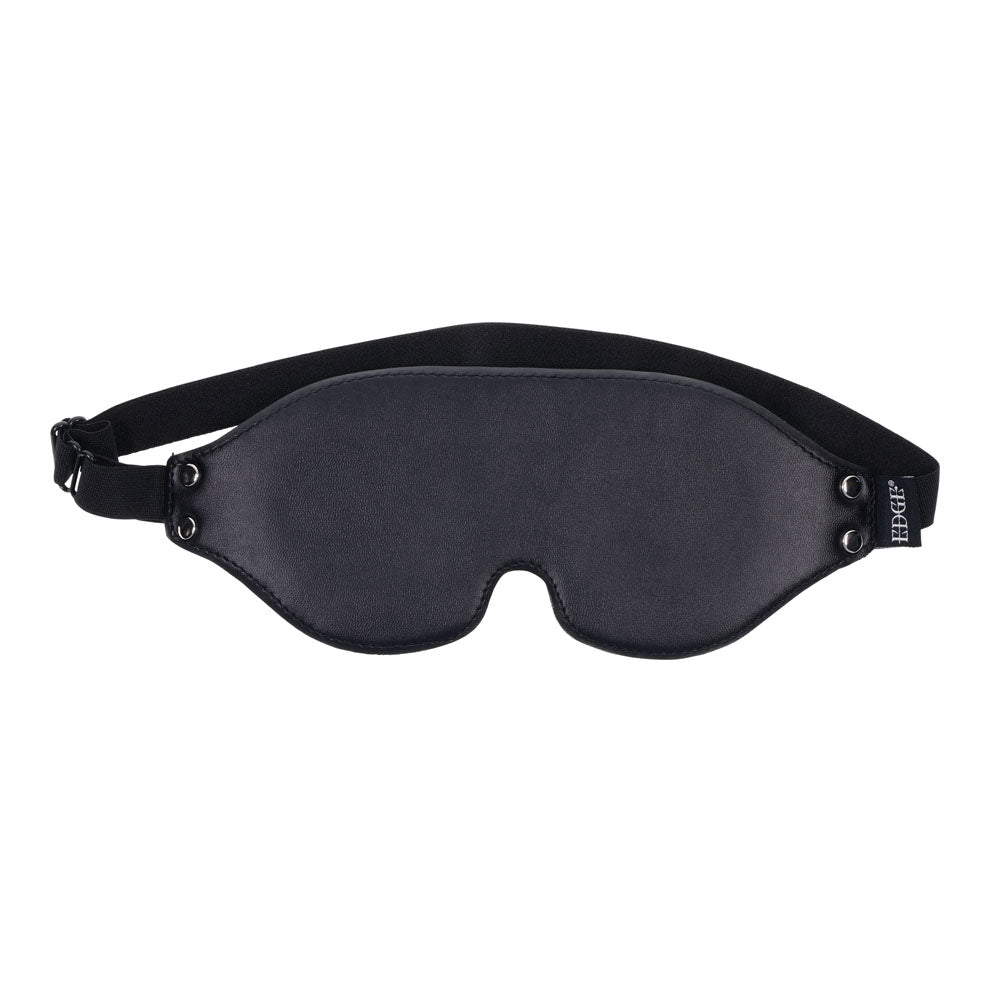 EDGE Lights Out Blindfold -  Eyemask Restraint made from premium faux leather for total blackout sensual play.