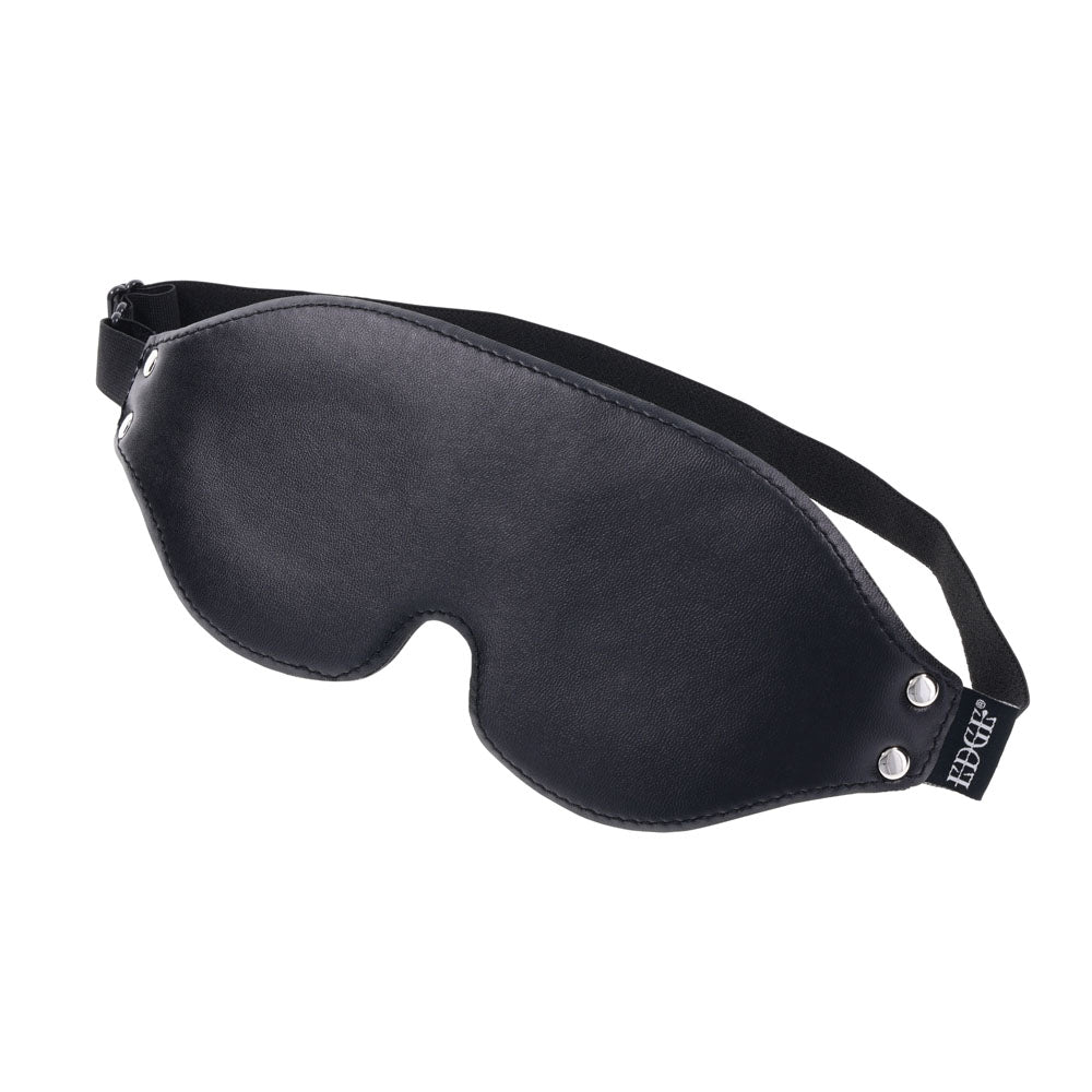 EDGE Lights Out Blindfold - Eyemask Restraint made of premium faux leather for sensory play.