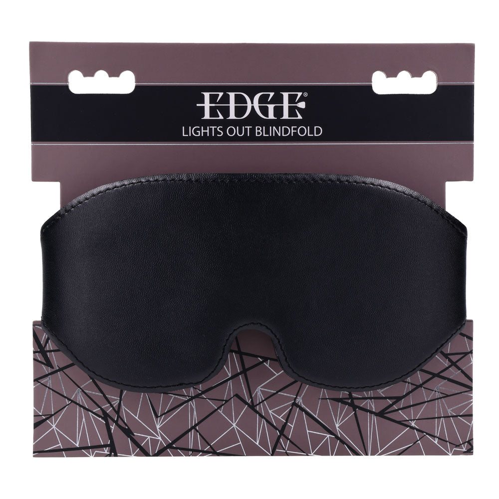 EDGE Lights Out Blindfold - Eyemask Restraint packaging, perfect for sensory play and intimate essentials.