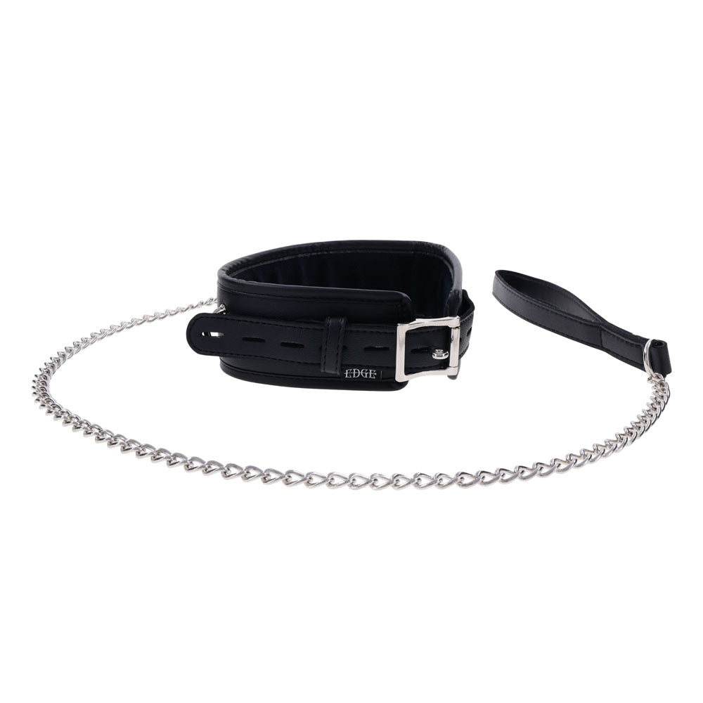 EDGE Collar & Leash -  Neck Restraint with Heavy Duty Metal Leash for comfort and control.