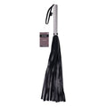 EDGE Flogger - Flogger Whip with Metal Handle, featuring black faux leather falls and a stainless steel handle.