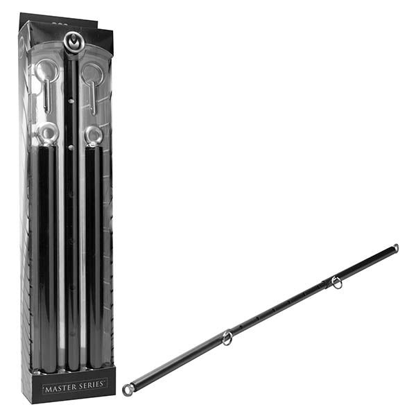 Master Series  Steel Adjustable Spreader Bar -  Metal Spreader Bar Restraint displayed in packaging with adjustable features.
