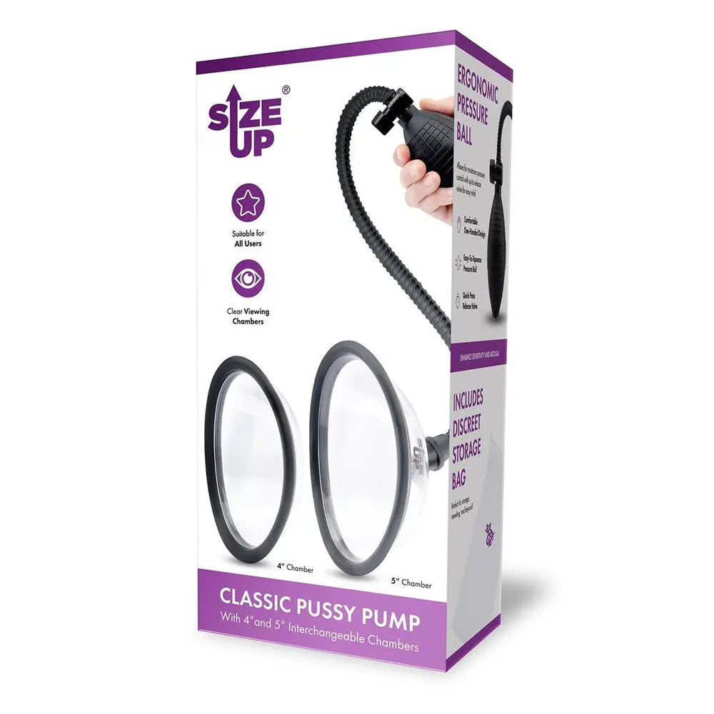 Affordable quality Size Up Classic Pussy Pump with 2 Chambers - Vagina Pump with 2 Interchangeable Chambers  from XGEN Products by Discreet Intimate Essentials with Discreet Delivery 