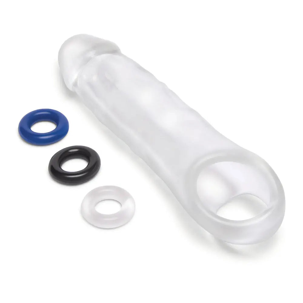 Size Up 2 Inch See-Thru Penis Extender with Ball Loop -  5 cm (2'') Penis Extension Sleeve Xgen Products Discreet Intimate Essentials.