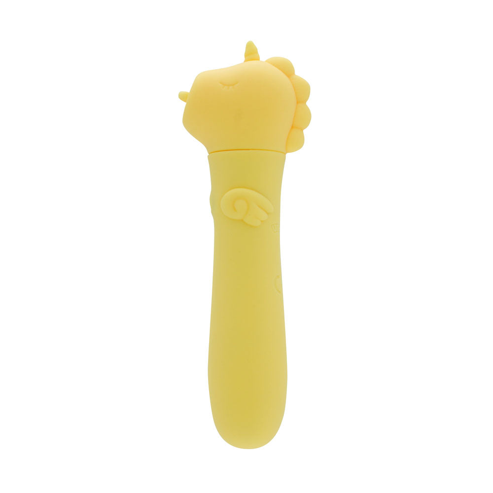 Unihorn - USB Bullet - Bean Blossom -  USB Rechargeable Vibrating Bullet in playful yellow color.