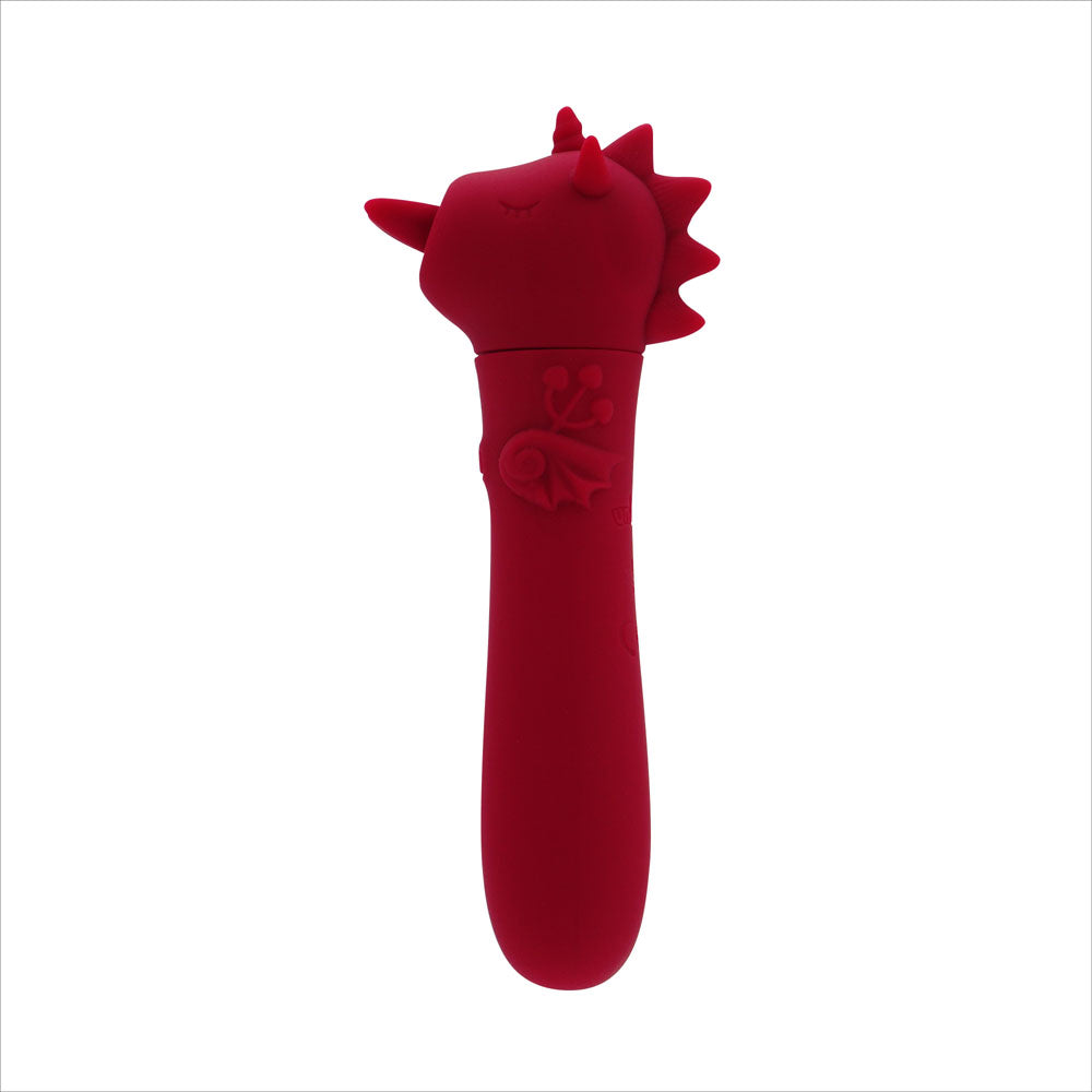 Unihorn - USB Bullet - Blaze Diablo - USB Rechargeable Vibrating Bullet, a playful red silicone vibrator.
