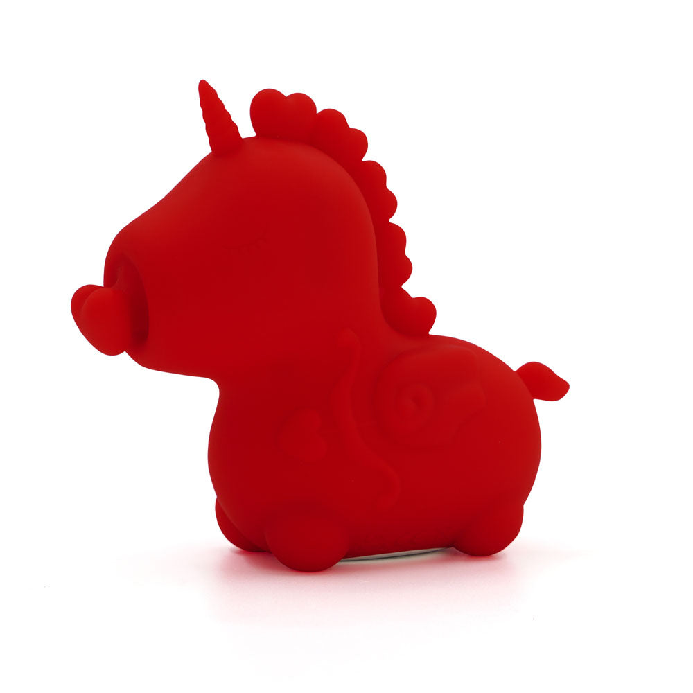 Unihorn - Cupid's Beau -  USB Rechargeable Heart Nosed Stimulator in red silicone, perfect for intimate essentials for her.