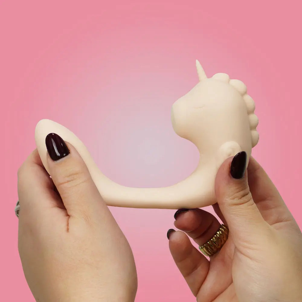 Unihorn - C Horse - Coral Throb - Coral USB Rechargeable Dual Unicorn Vibrator Creative Conceptions Discreet Intimate Essentials.
