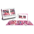 Oral Fun - Adult Board Game packaging and game board setup showcasing playful design and vibrant colors.