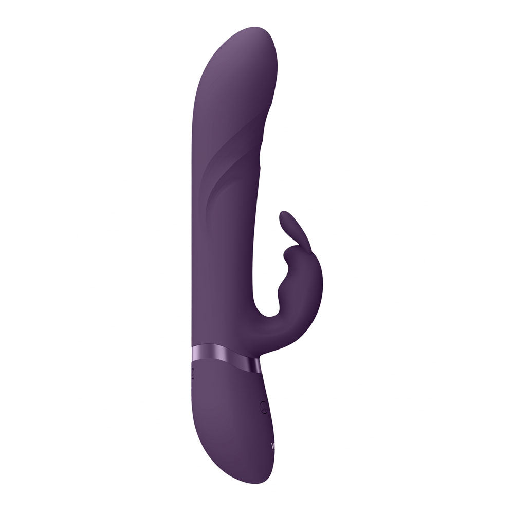 VIVE Nari -  -  24.1 cm USB Rechargeable Rabbit Vibrator, purple with dual motors for G-spot stimulation.