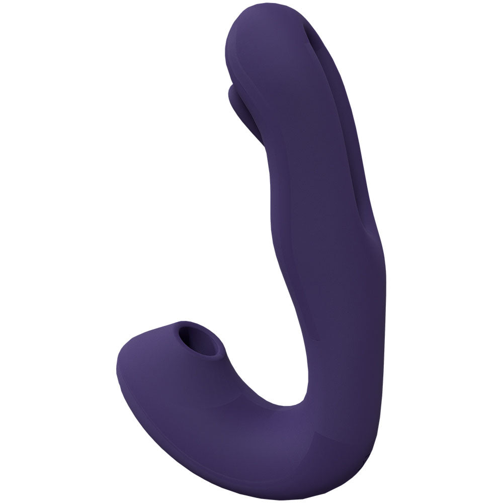 VIVE Yuna -  -  USB Rechargeable Flapping Vibrator with Air Pulsation in purple, designed for ultimate pleasure and satisfaction.