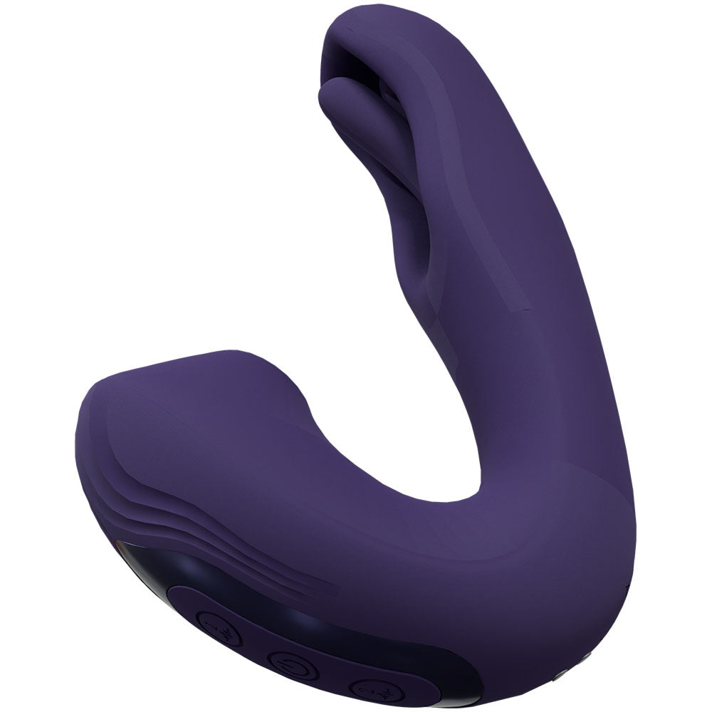 VIVE Yuna -  -  USB Rechargeable Flapping Vibrator with Air Pulsation in purple, designed for ultimate pleasure.