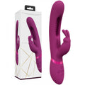 VIVE Mika -  -  23.2 cm USB Rechargeable Rabbit Vibrator with Flapping Shaft in purple packaging.