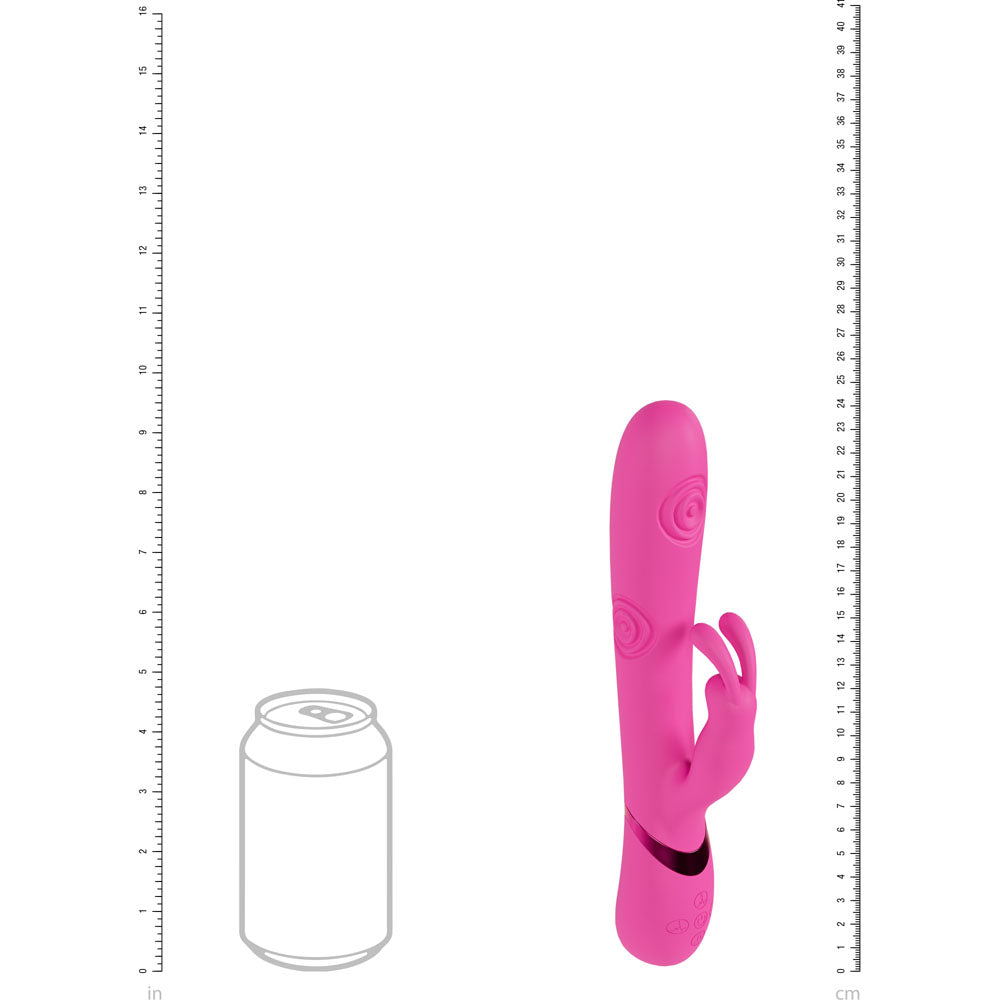 VIVE Mimi -  -  25 cm USB Rechargeable Vibrating & Tapping Rabbit Vibrator in pink, showcasing design and features for maximum pleasure.
