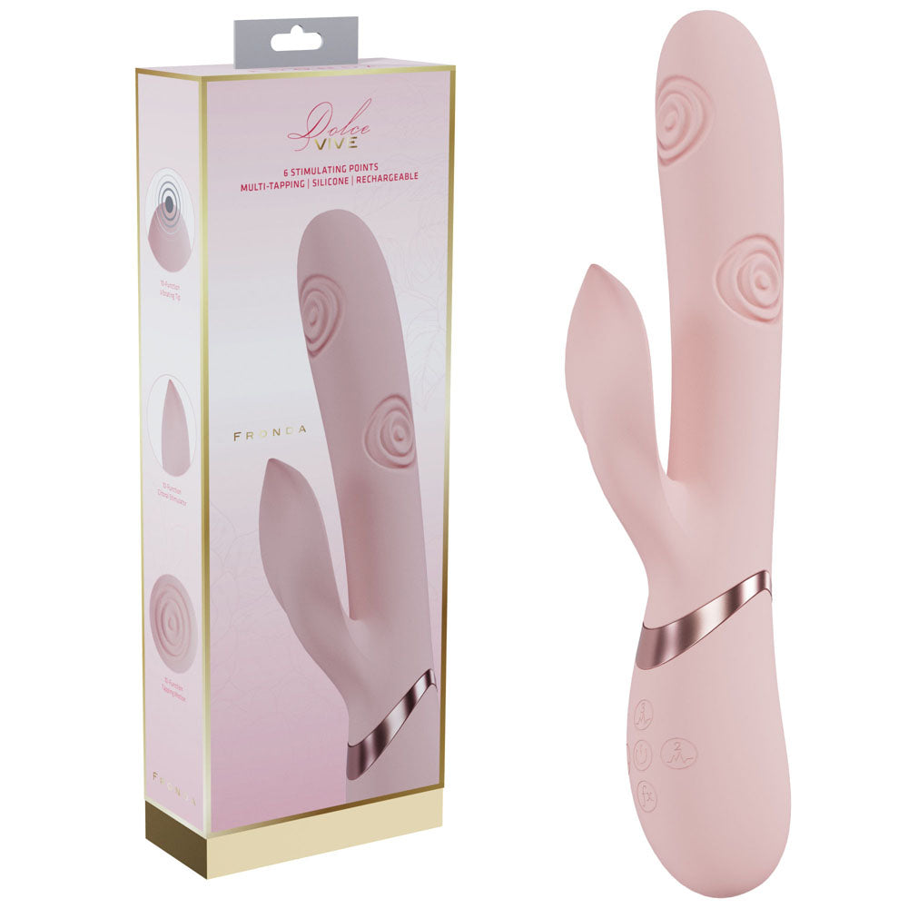 VIVE Fronda -  -  25 cm USB Rechargeable Tapping Rabbit Vibrator with packaging, intimate essentials for her.