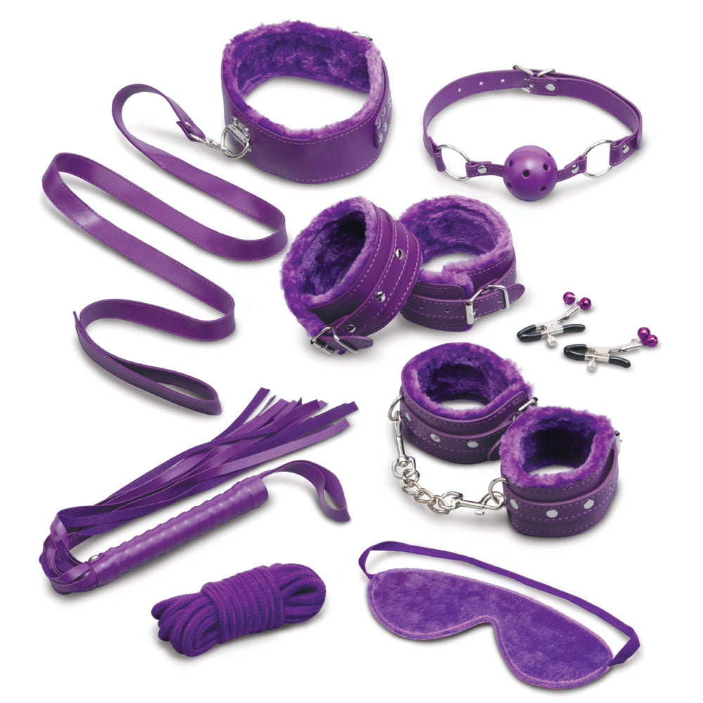 WhipSmart Fuzzy Everything You Need Bondage Kit -  Bondage Kit - 12 Piece Set
