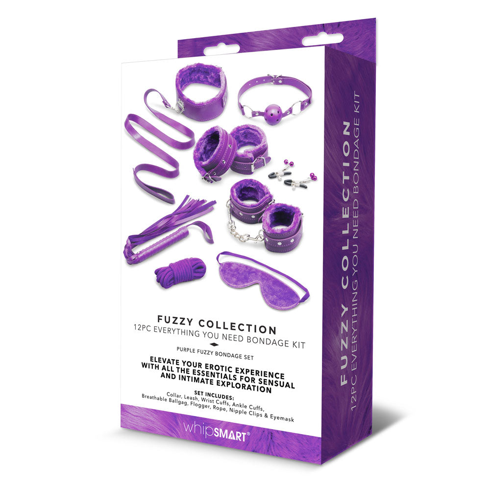 WhipSmart Fuzzy Everything You Need Bondage Kit -  Bondage Kit - 12 Piece Set