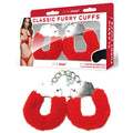 WhipSmart Classic Furry Cuffs -  -  Furry Restraints with Bonus Eye Mask, featuring soft faux fur and a satin blindfold.