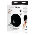 WhipSmart Furry Tales  Bunny Tail - Metal 6.3 cm Butt Plug with  Bunny Tail packaging image displaying product features.