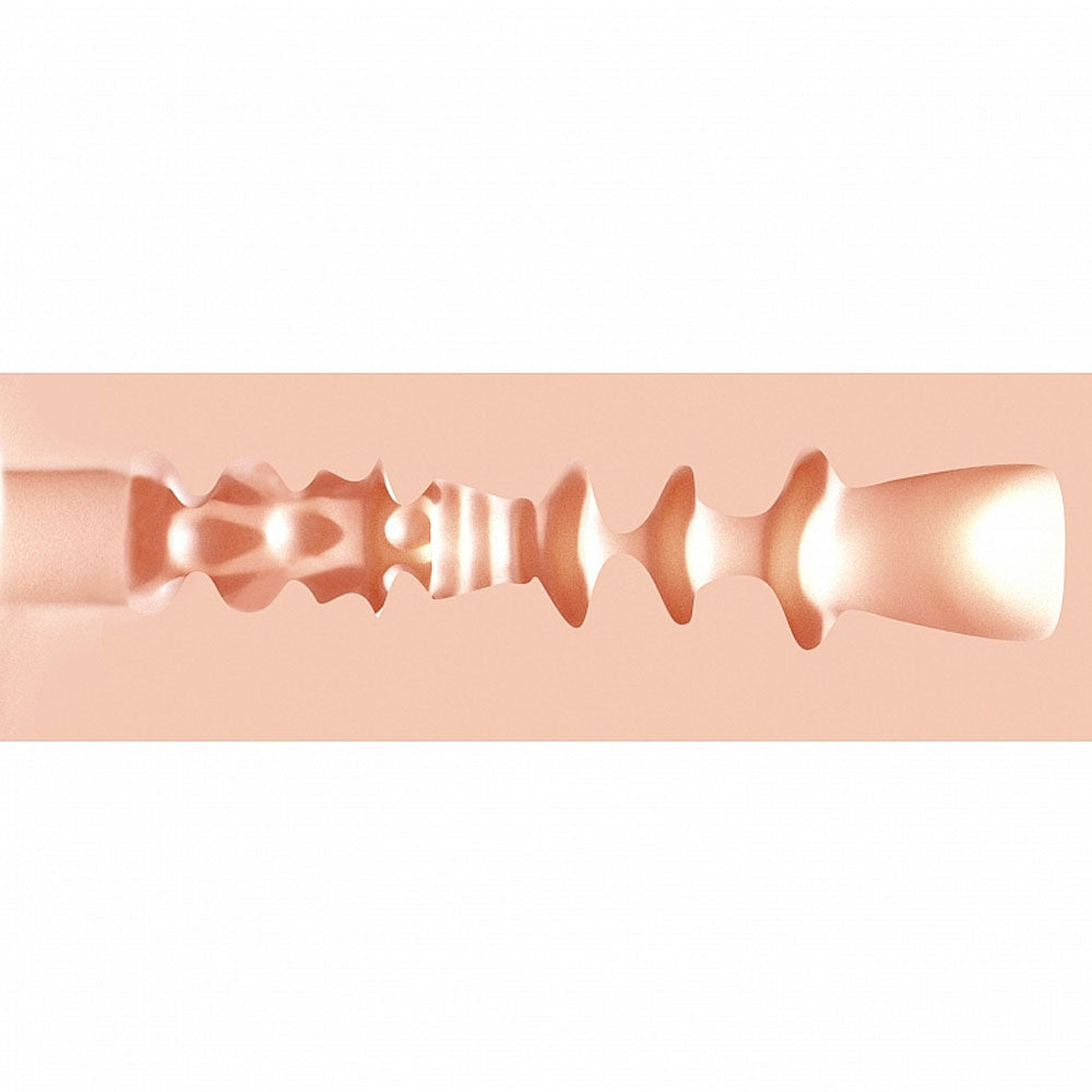 XKIN Pinup Girls - Misty Muffburner - 12 cm Vagina Stroker interior view showcasing textured design for enhanced pleasure.