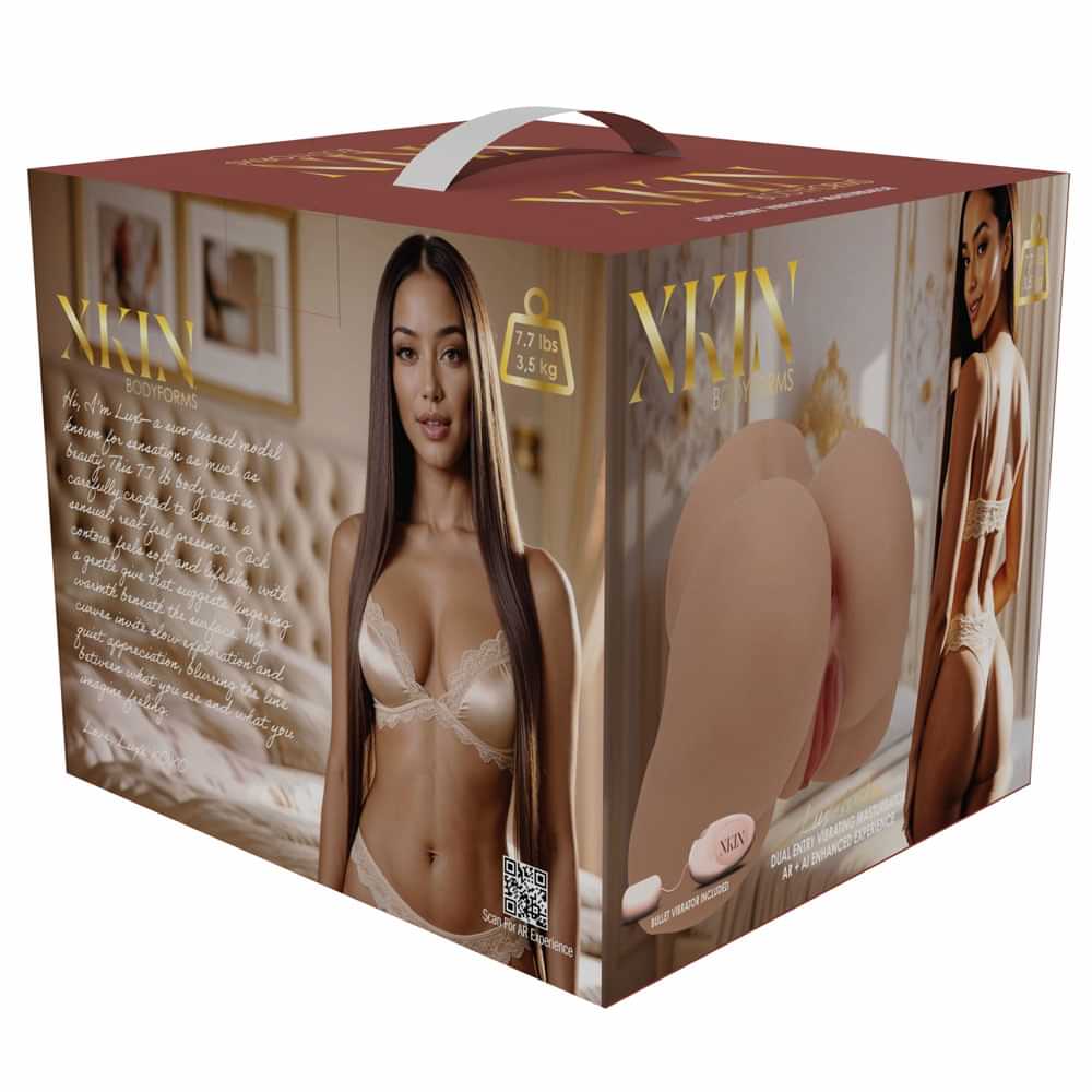XKIN Bodyforms - Lux Arden - Tan Doggy-Style Torso Masturbator Shots Toys Discreet Intimate Essentials.