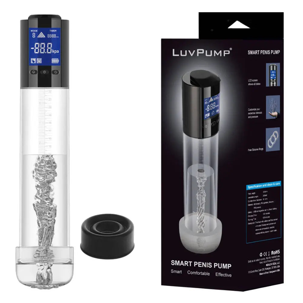 Affordable quality LuvPump Smart Penis Pump -  USB Rechargeable Automatic Penis Pump  from LuvPump by Discreet Intimate Essentials with Discreet Delivery 