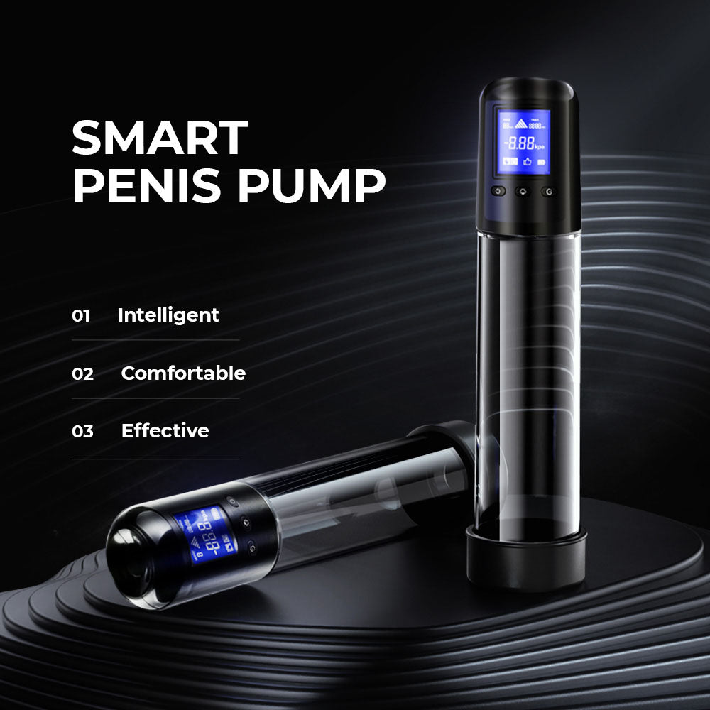 LuvPump Smart Penis Pump -  USB Rechargeable Automatic Penis Pump with LCD screen for intelligent and effective use.