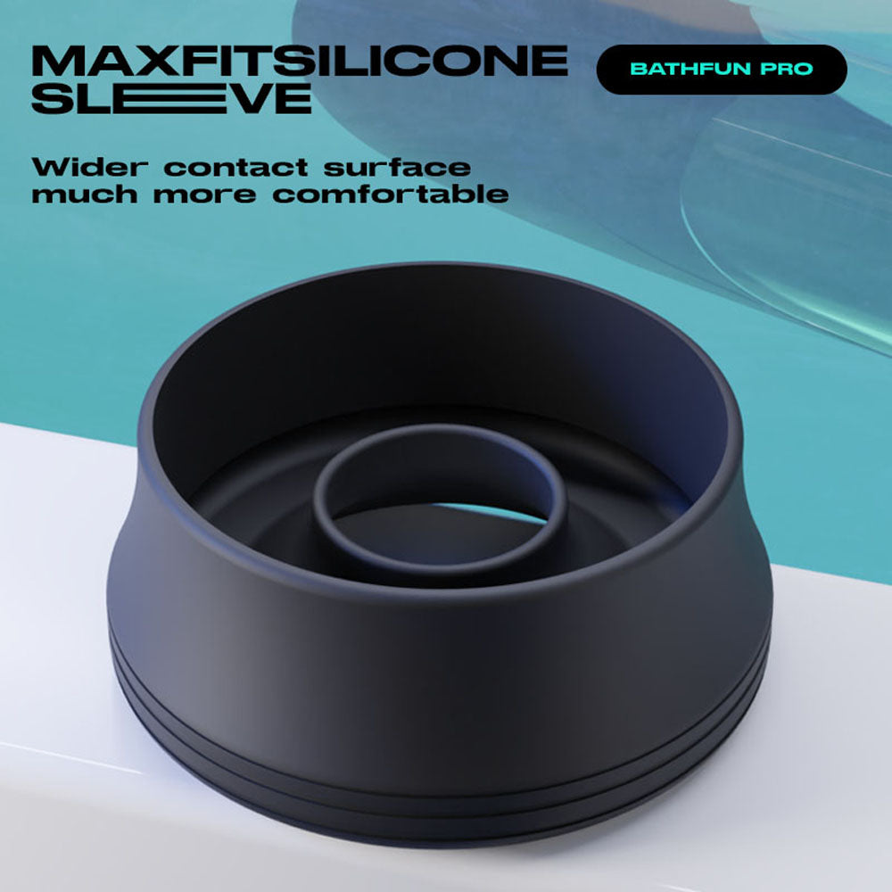 MaxFit silicone sleeve for LuvPump Bathfun Pro - USB Rechargeable Waterproof Smart Automatic Penis Pump, wider contact for comfort.
