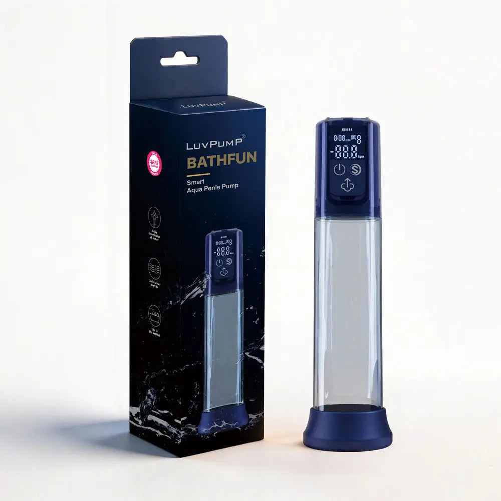 Affordable quality LuvPump Bathfun Smart Aqua Penis Pump -  USB-C Rechargeable Waterproof Automatic Penis Pump  from LuvPump by Discreet Intimate Essentials with Discreet Delivery 