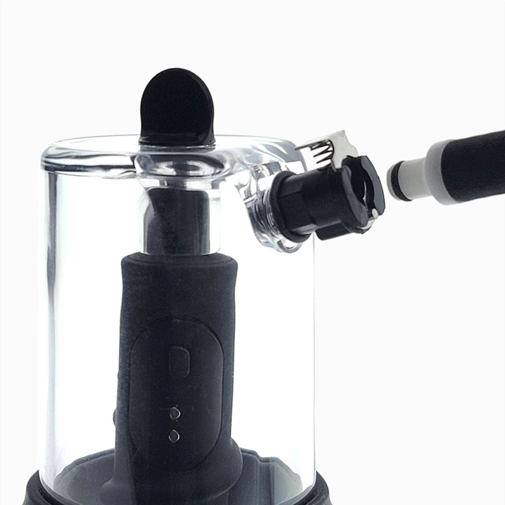LuvPump RosCup Pro Smart Rosebud Pump - USB Rechargeable Anal Pump with Vibrating Probe close-up image showing its features.