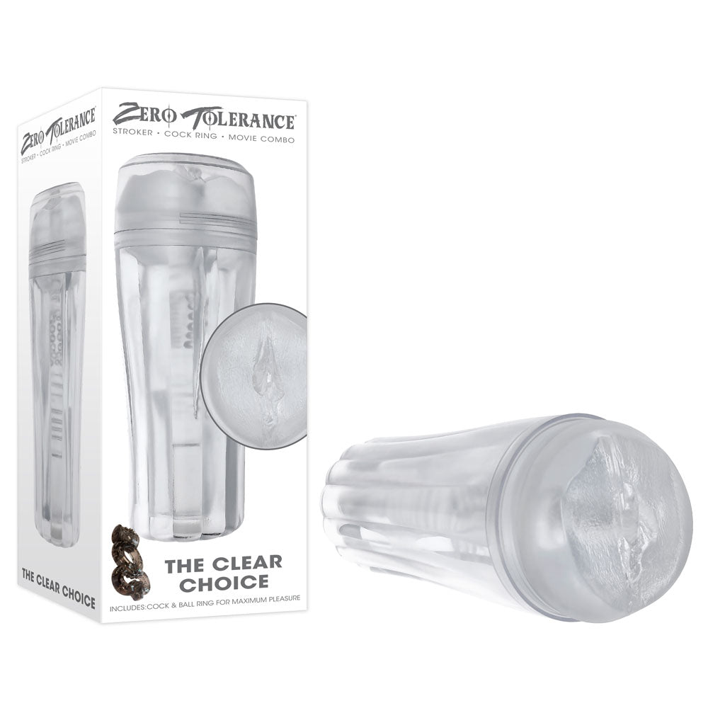 Zero Tolerance THE  CHOICE -  21 cm Vagina Stroker in packaging for male pleasure and satisfaction