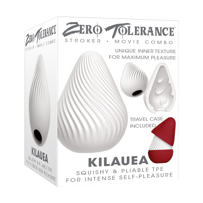 Zero Tolerance KILAUEA - Mini Stroker Egg packaging featuring a squishy textured design for ultimate pleasure.